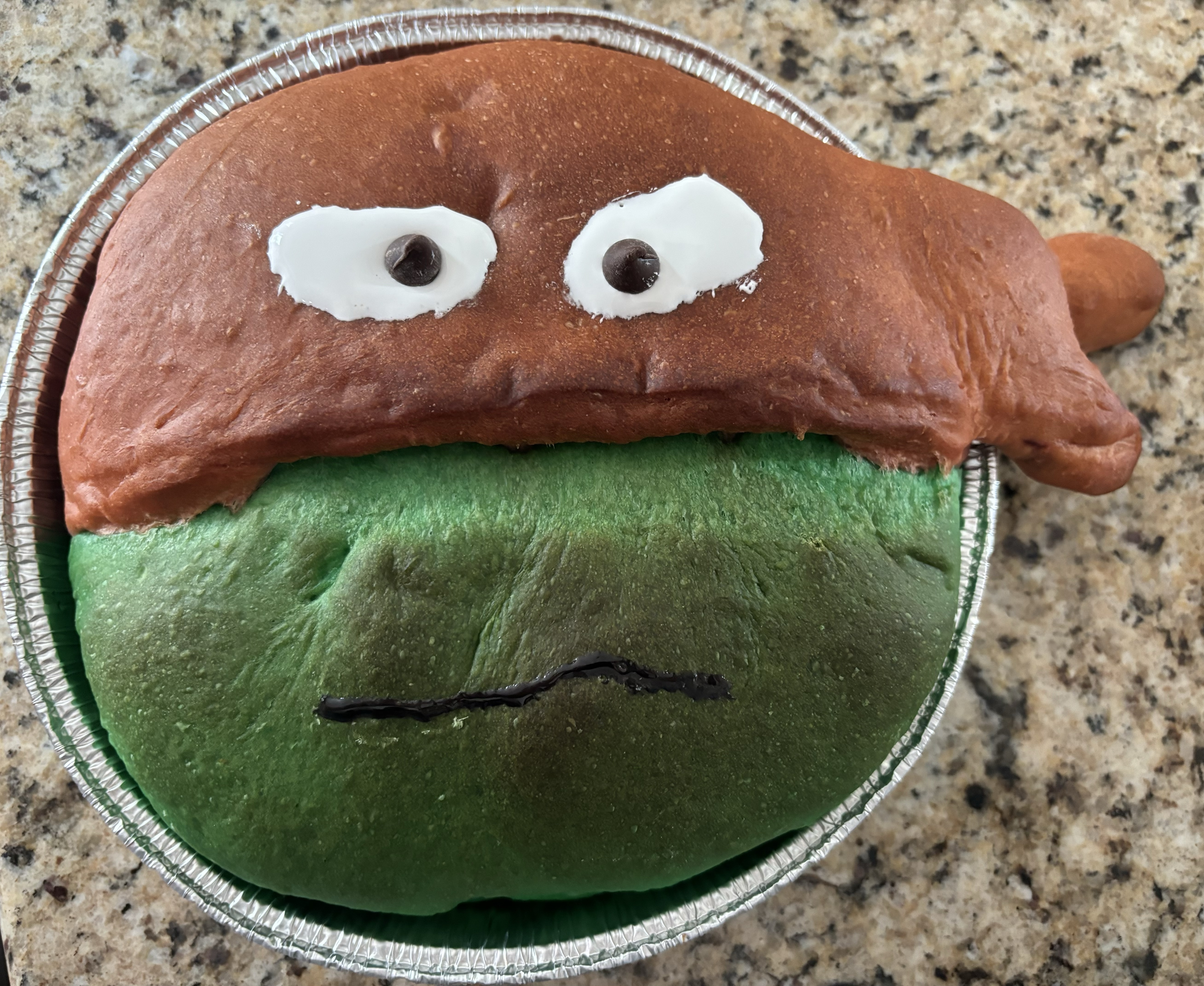 TMNT-shaped challah