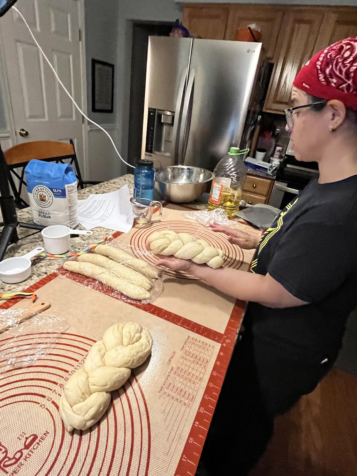 Samantha teaching a virtual class