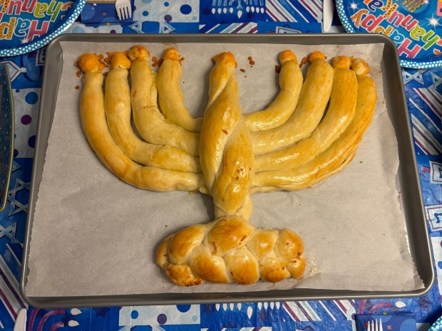 Cheese-Filled Menorah